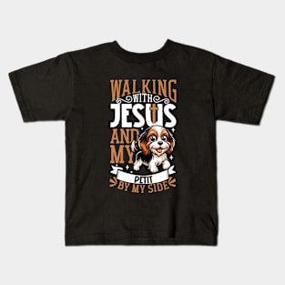 Jesus and dog - Petit Basset Griffon Vendéen Kids T-Shirt